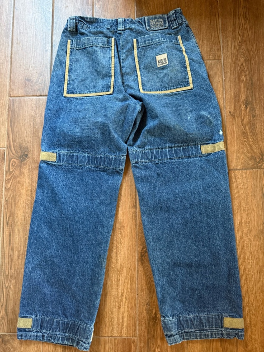 Marithe Francois Girbaud vintage Pocket Jeans with Tan Trim - men’s 36 - Picture 2 of 6